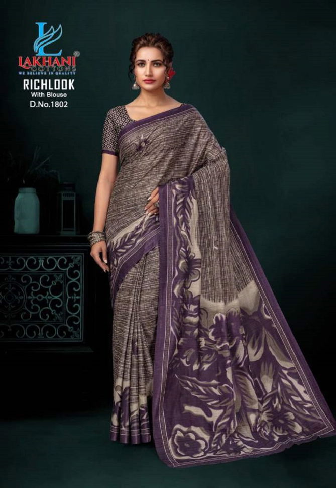 Rich Look Vol 18 By Lakhani Cotton Printed Saree Wholesale Clothing Suppliers In India
